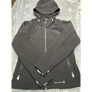 Free Country Women's Black Size Large Softshell Fleece Lined Winter Jacket Coat